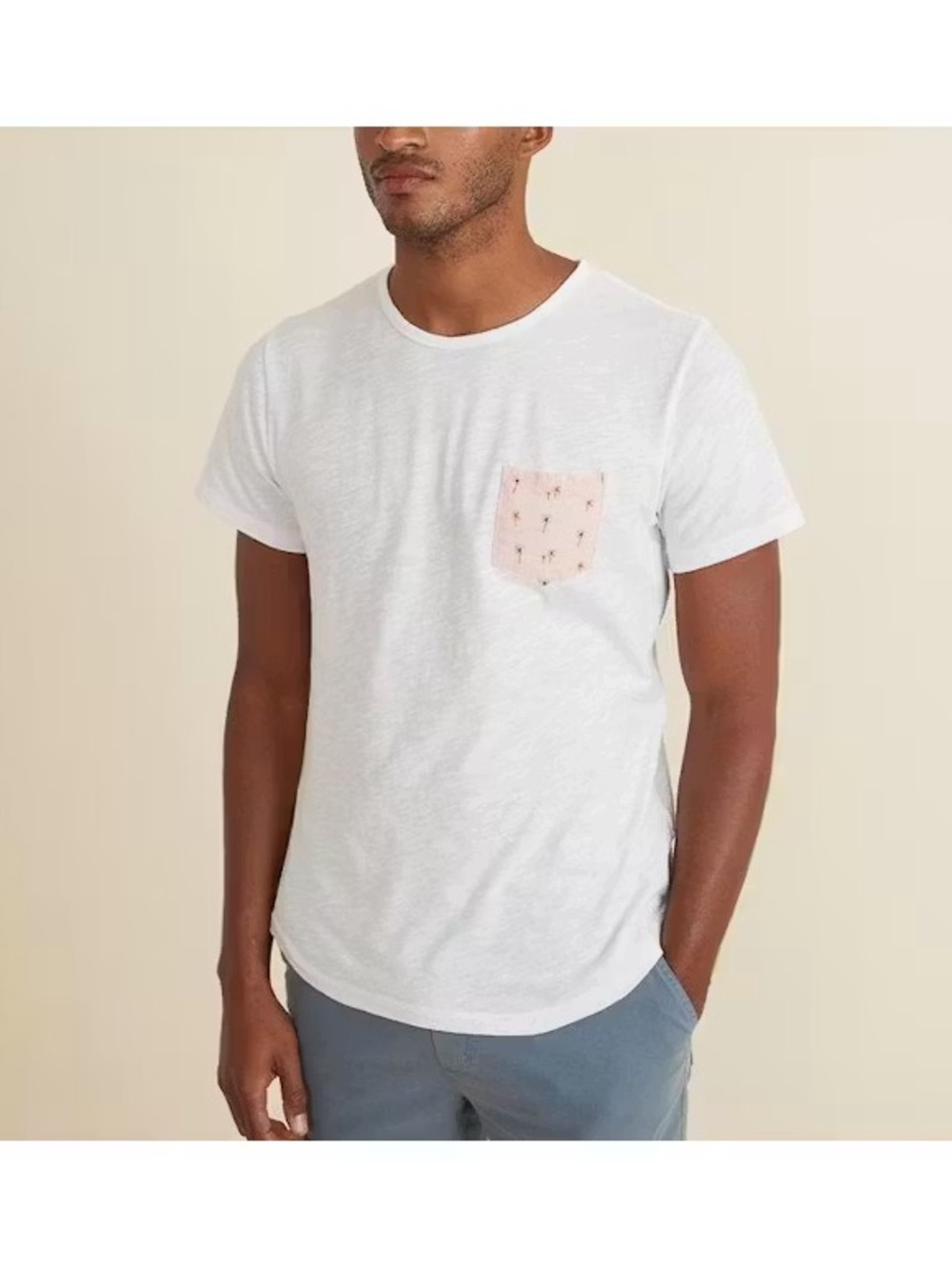 Marine Layer Saddle Hem Contrast Pocket Tee Men’s